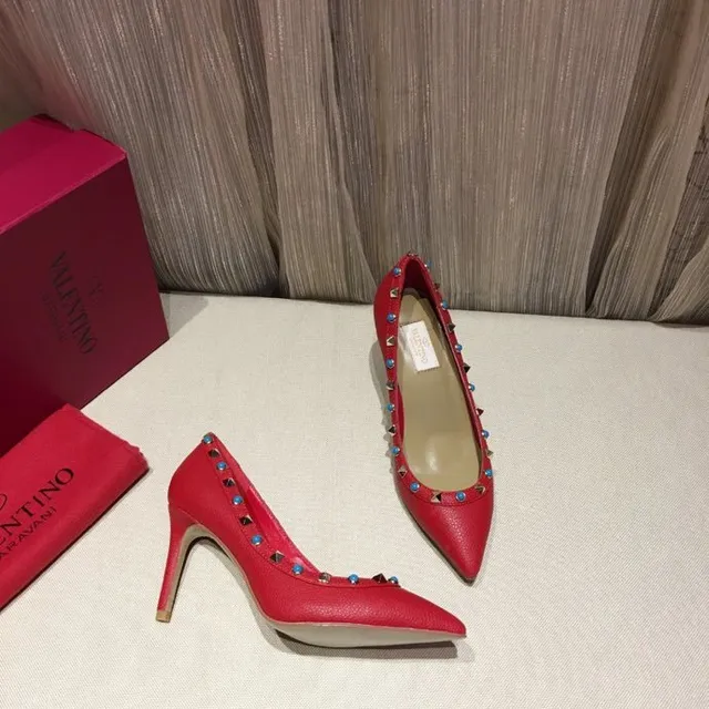Red Blue Pointed-Toe Heel Stiletto 4