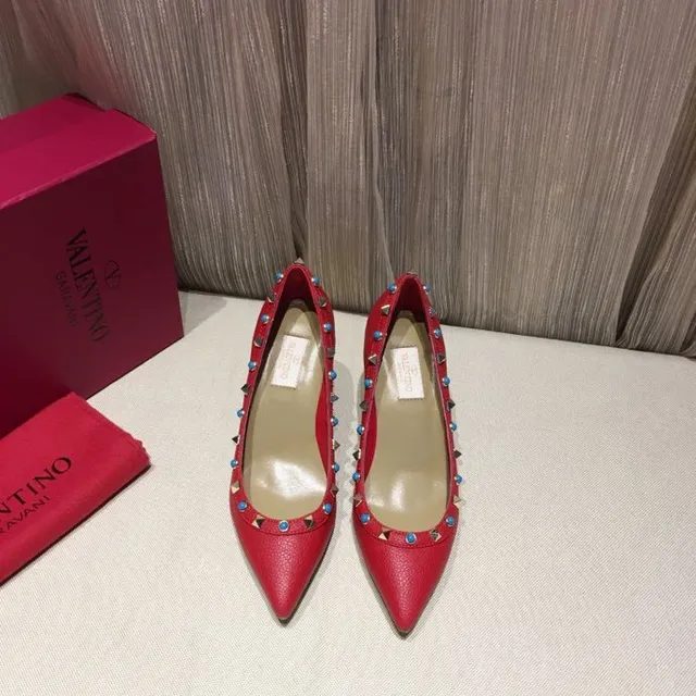 Red Blue Pointed-Toe Heel Stiletto 8