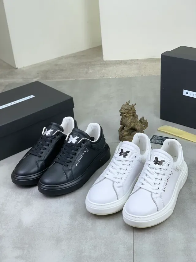 Richmond X Sneakers Lifestyle Plateforme Noir Style Cuir 2