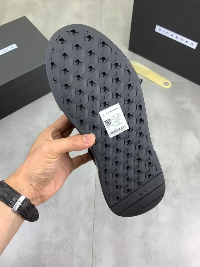 Richmond X Sneakers Lifestyle Plateforme Noir Style Cuir 3