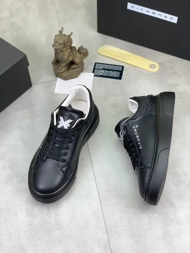 Richmond X Sneakers Lifestyle Plateforme Noir Style Cuir 5