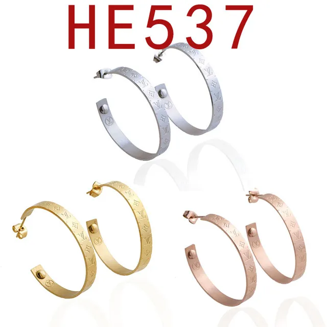 Rose Gold Engraved Monogram Hoop Earrings 3