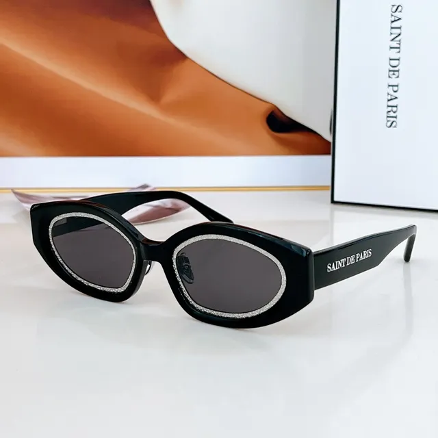 SAINT DE PARIS Rectangular Cat-Eye Double-Rim Sunglasses 5