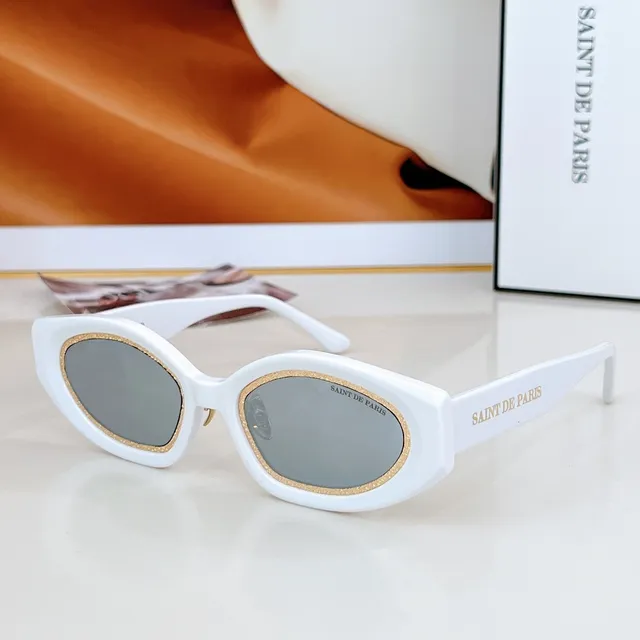 SAINT DE PARIS Rectangular Cat-Eye Double-Rim Sunglasses 6