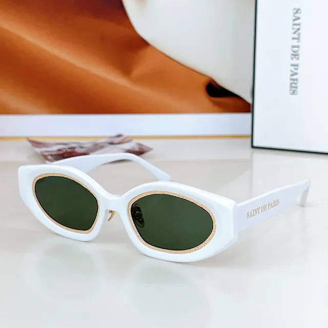 SAINT DE PARIS Rectangular Cat-Eye Double-Rim Sunglasses 7