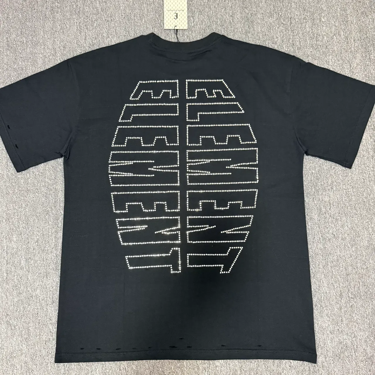 Saint Elements Black Blue Graphic Tee Halo Portrait Print T-Shirt 7
