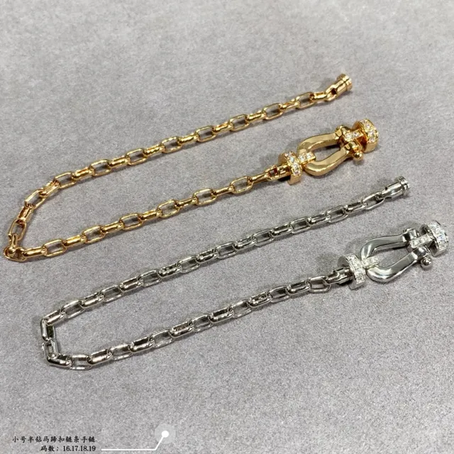 Silver and Gold Tone Pavé Shackle Clasp Link Bracelets 4