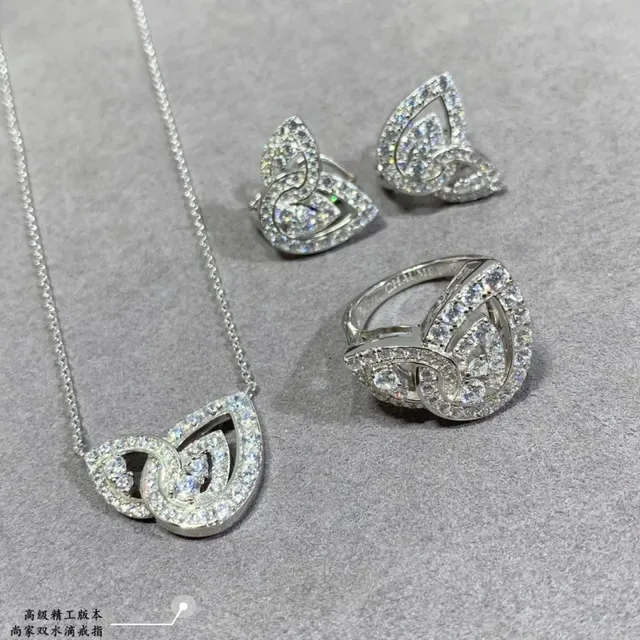 Silver-Tone Pavé Leaf Motif Openwork Ring 2