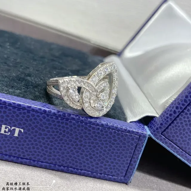 Silver-Tone Pavé Leaf Motif Openwork Ring 3