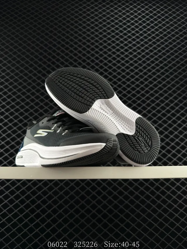 Skechers Stamina White Black Mesh Chunky Sneakers 3