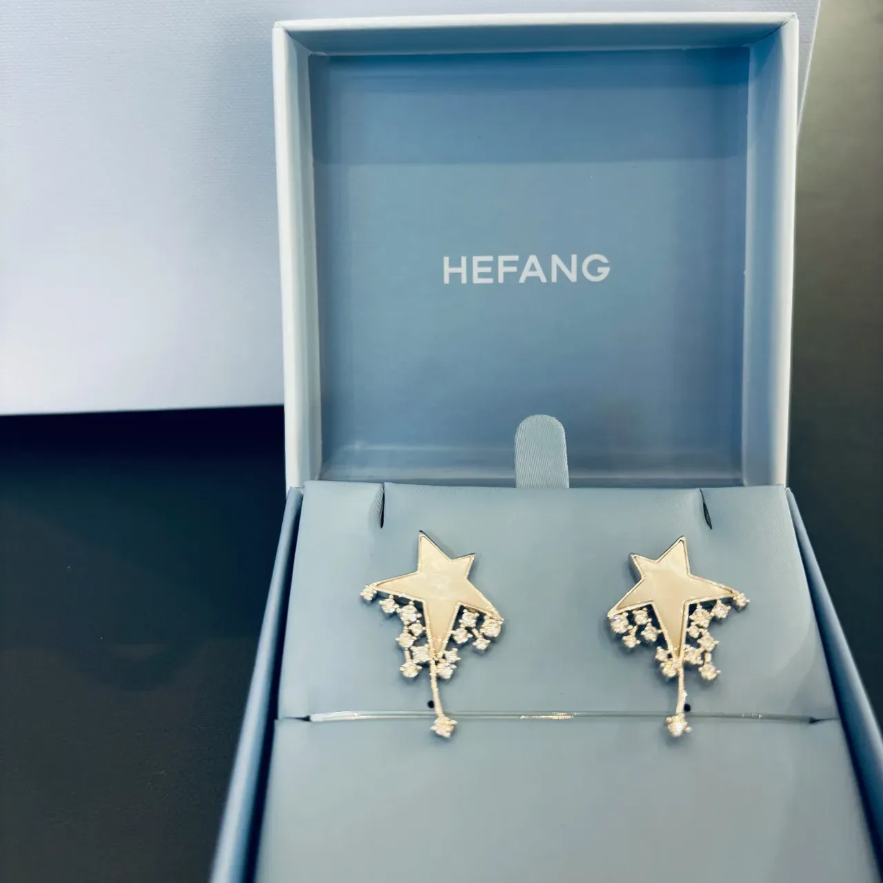 Star-Shaped Enamel and Crystal Stud Earrings 3
