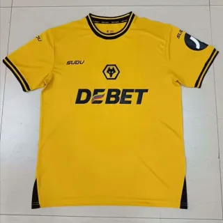 SUDU WolfTeam Yellow Black Performance-Fit Short-Sleeve Jersey