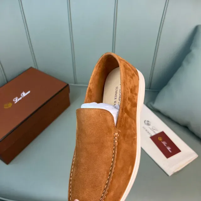 Tan Suede Moc-Toe Slip-On Loafers 4