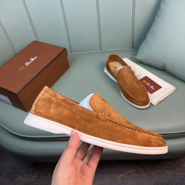 Tan Suede Moc-Toe Slip-On Loafers 5