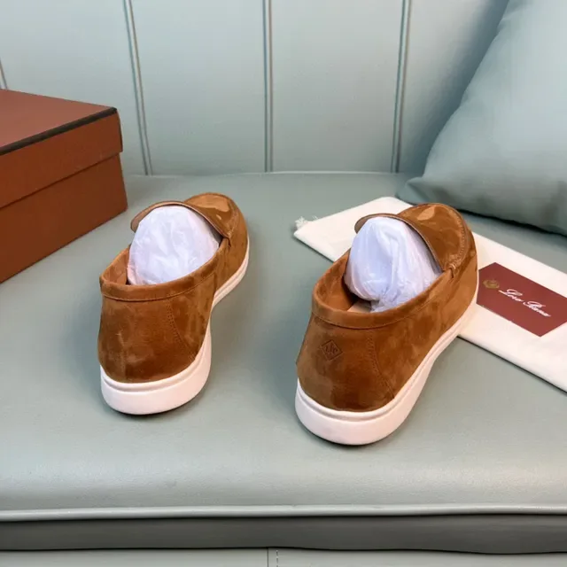 Tan Suede Moc-Toe Slip-On Loafers 7