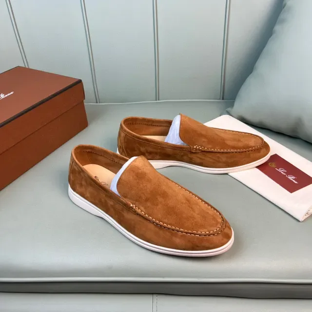 Tan Suede Moc-Toe Slip-On Loafers 9