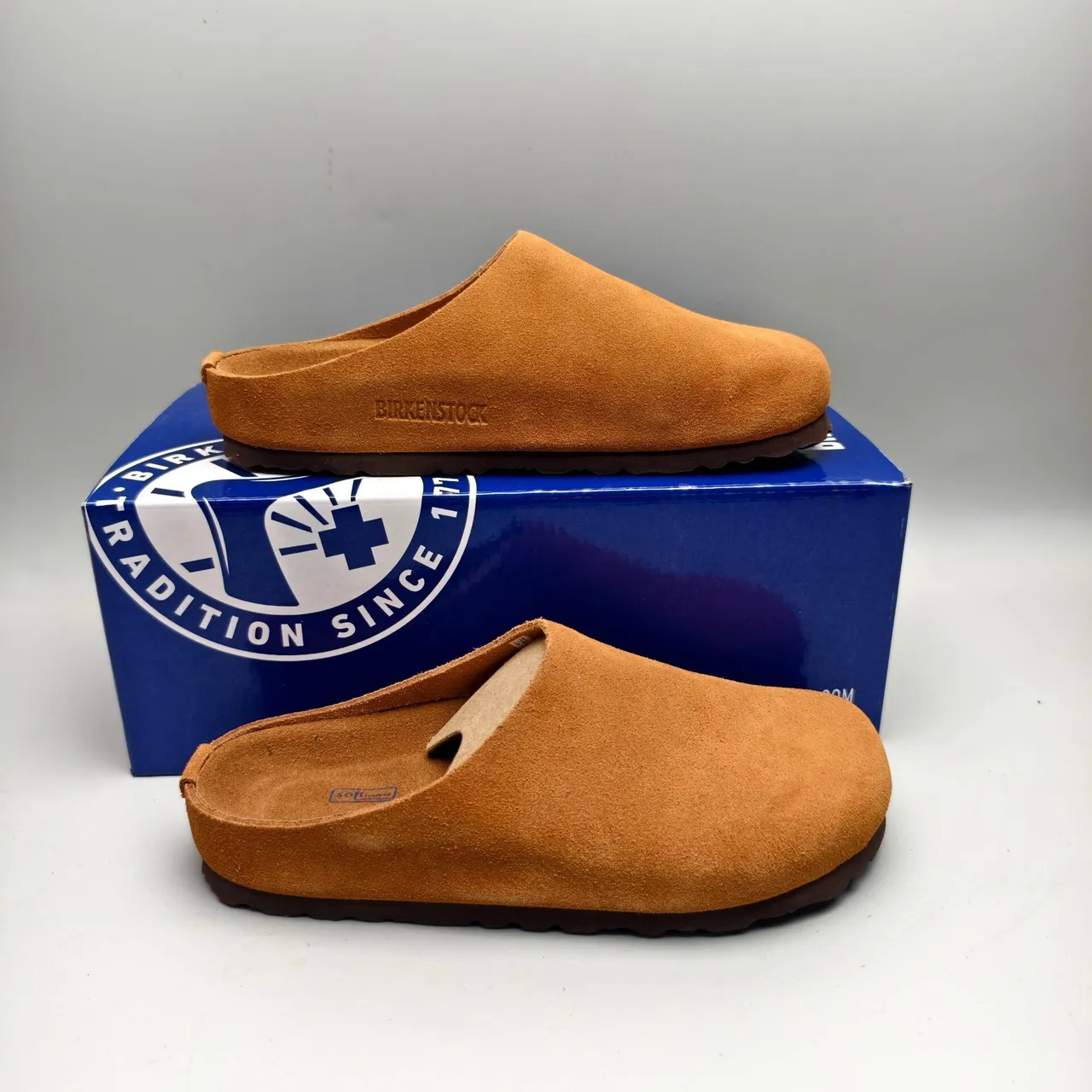 Tan Suede Open-Back Slip-On Mule Casual Shoe 2