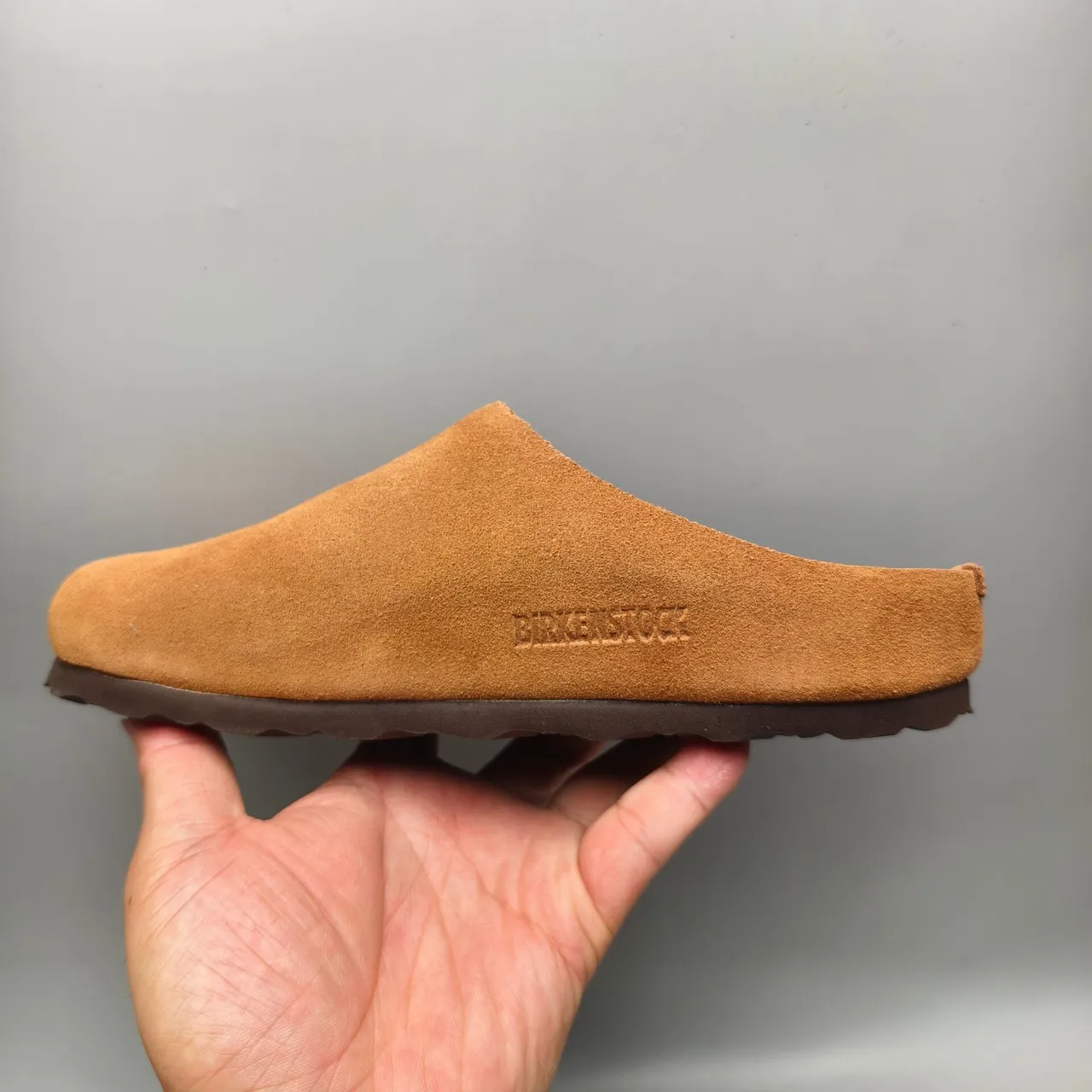 Tan Suede Open-Back Slip-On Mule Casual Shoe 4