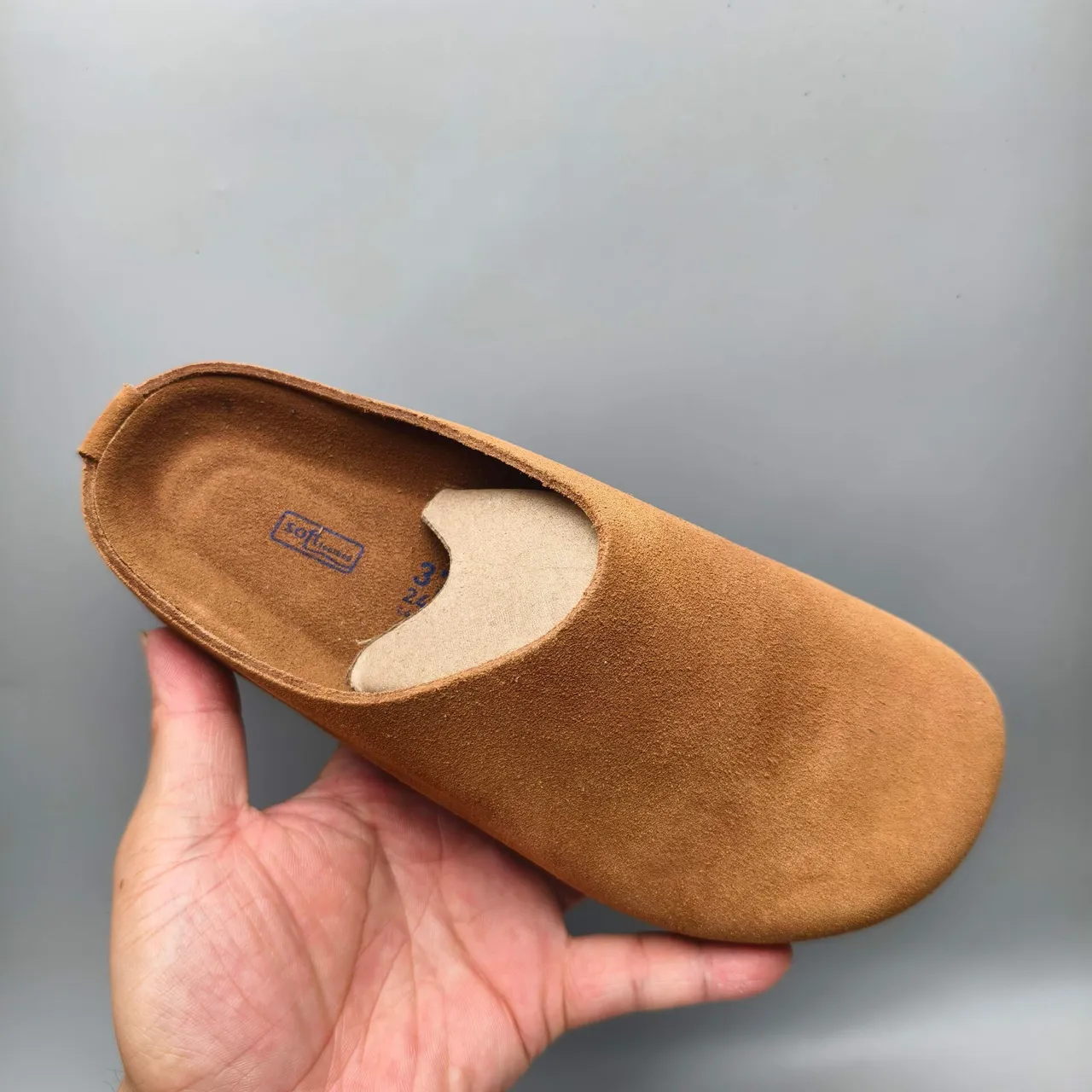 Tan Suede Open-Back Slip-On Mule Casual Shoe 7