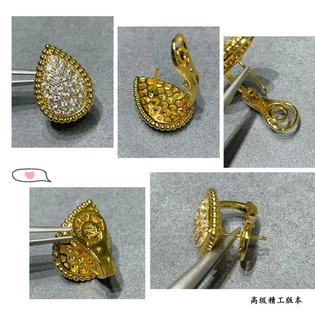 Teardrop Pavé Crystal Gold-Tone Stud Earrings 4