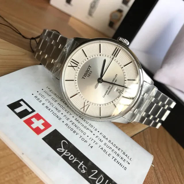 Tissot Chemin Des Tourelles Powermatic 80 Prateado Relógio mecânico 4