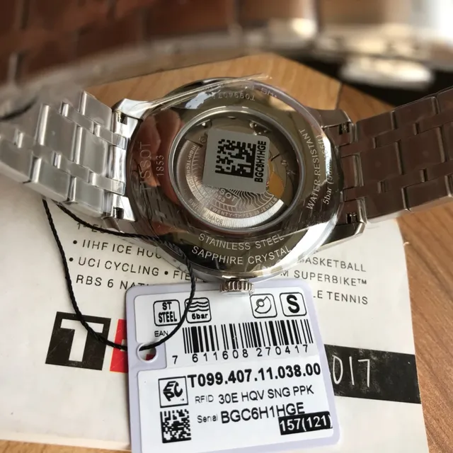 Tissot Chemin Des Tourelles Powermatic 80 Prateado Relógio mecânico 6