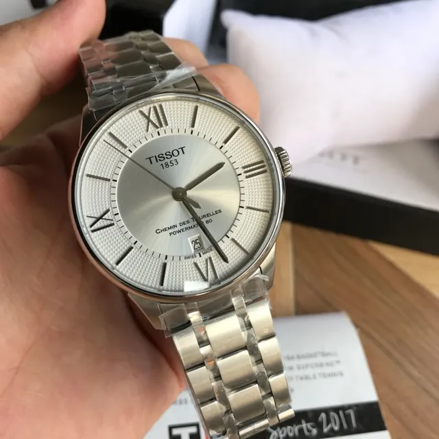 Tissot Chemin Des Tourelles Powermatic 80 Prateado Relógio mecânico 7