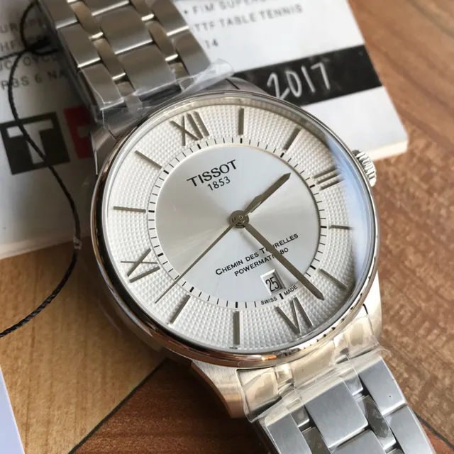 Tissot Chemin Des Tourelles Powermatic 80 Prateado Relógio mecânico 8