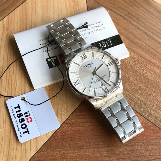 Tissot Chemin Des Tourelles Powermatic 80 Prateado Relógio mecânico 9