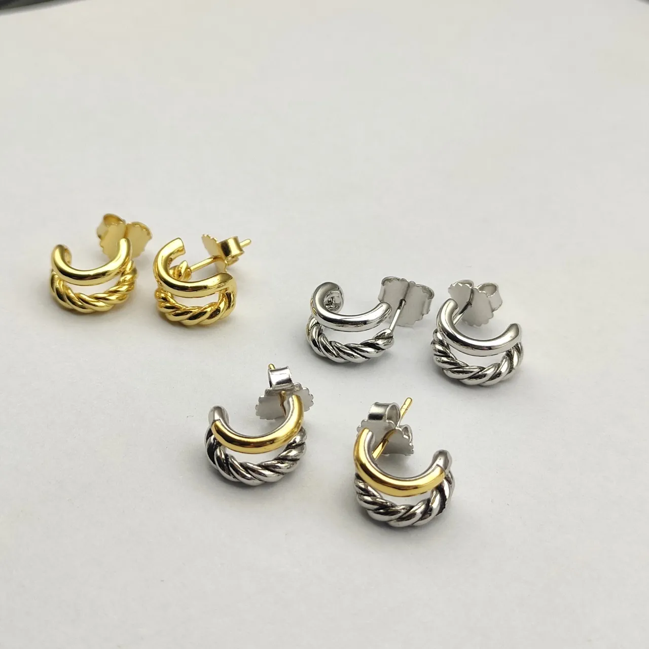 Twisted Rope Texture Hinged Hoop Earrings 2
