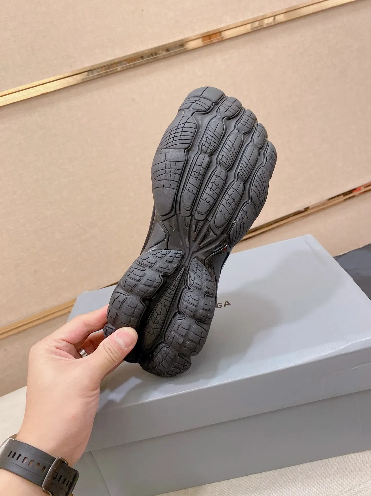 Vibram Black Knit Upper Five-Finger Sole Lifestyle Sneakers 9