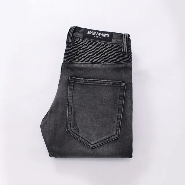 Washed Black Distressed Moto Panel Jeans 5