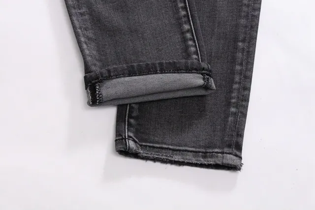 Washed Black Distressed Moto Panel Jeans 11