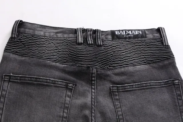 Washed Black Distressed Moto Panel Jeans 12