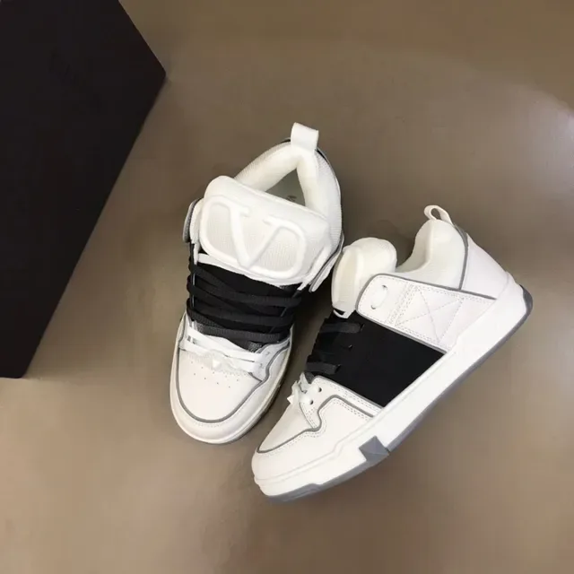 White and Black Layered Synthetic Lifestyle Sneaker 3