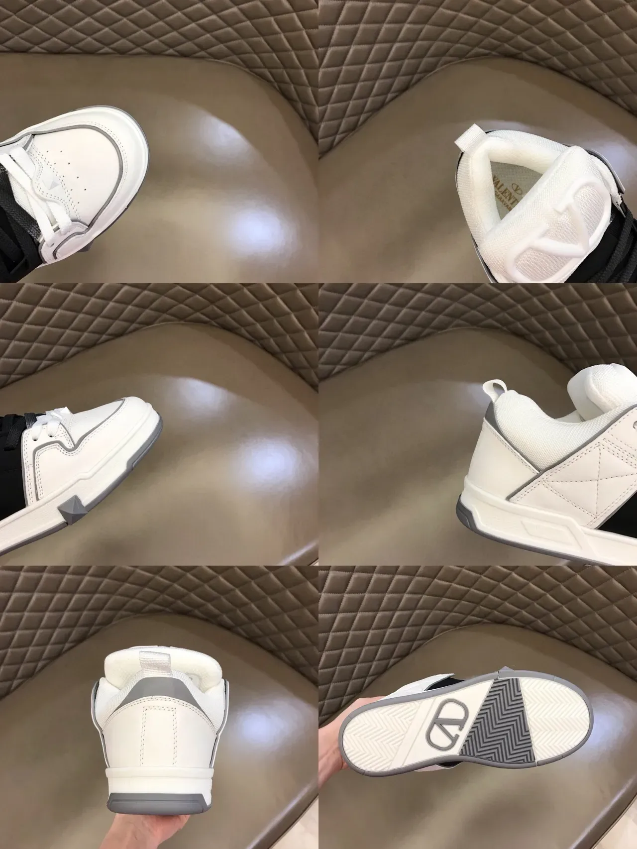 White and Black Layered Synthetic Lifestyle Sneaker 9