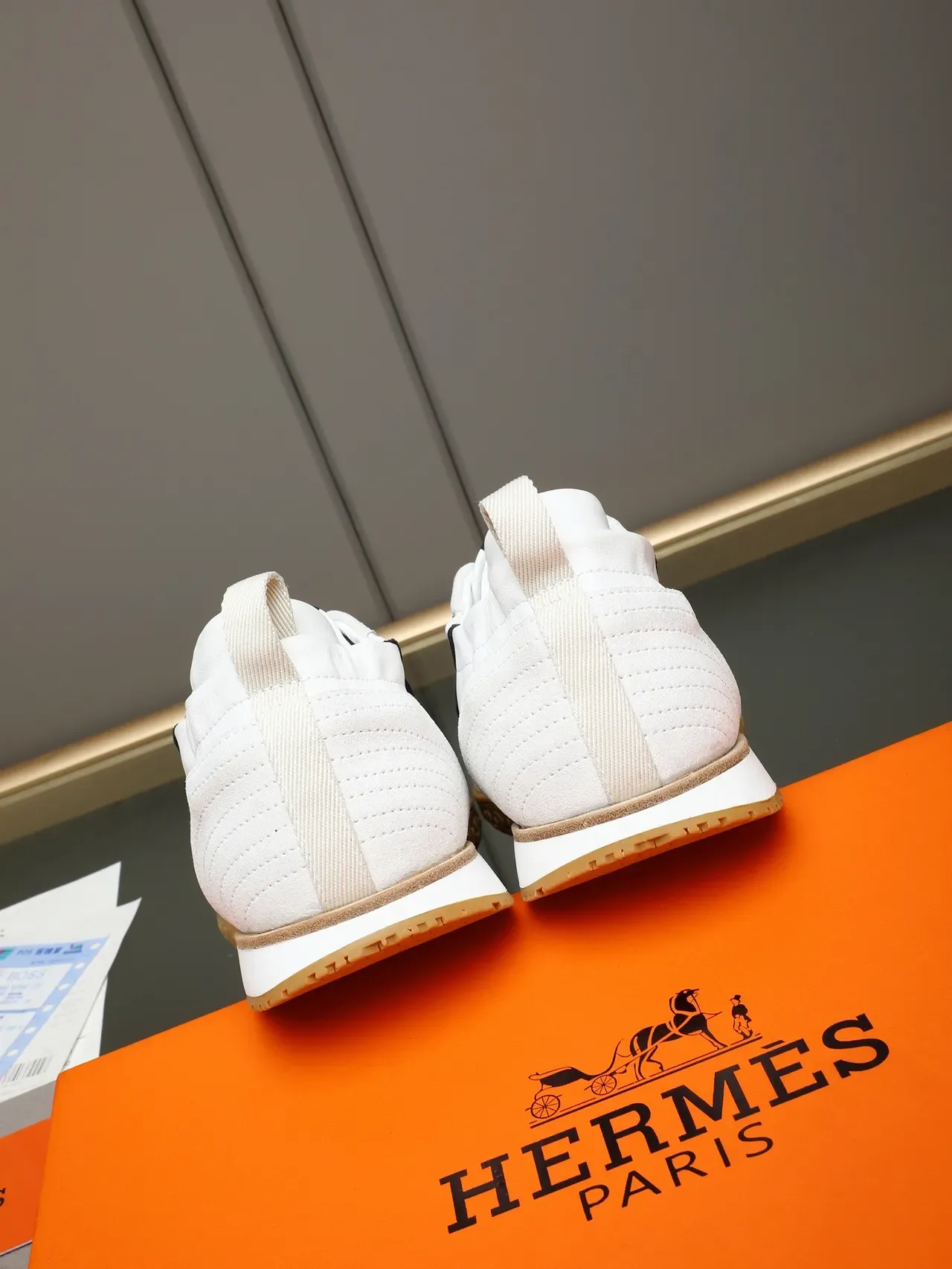 White and Black Logo Detail Lifestyle Sneaker 3