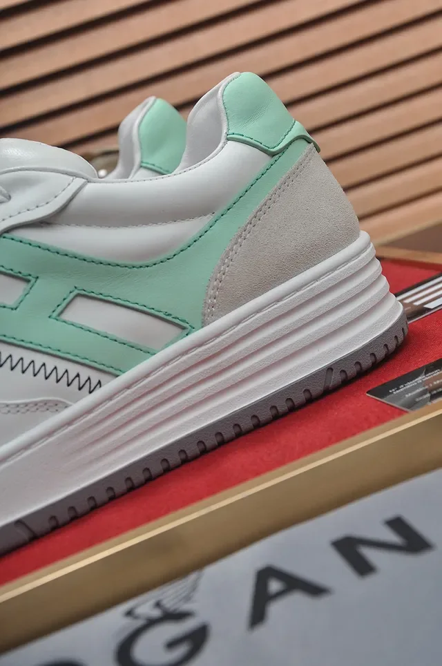 White and Mint Green Platform Lifestyle Sneaker 2