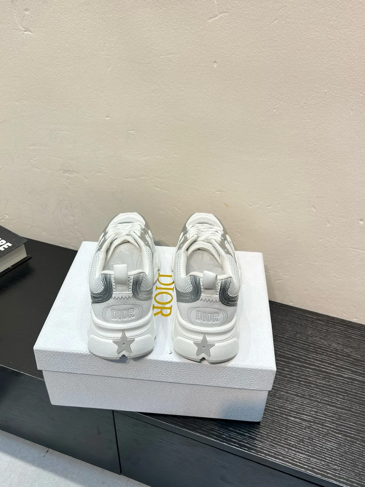 White and Silver Metallic Overlay Lifestyle Sneaker 6
