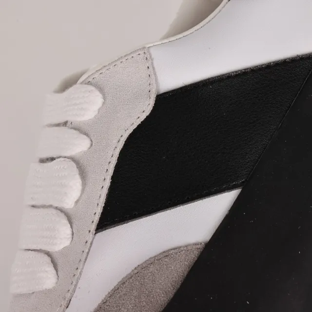 White Black Gray Chunky Platform Lifestyle Sneakers 6
