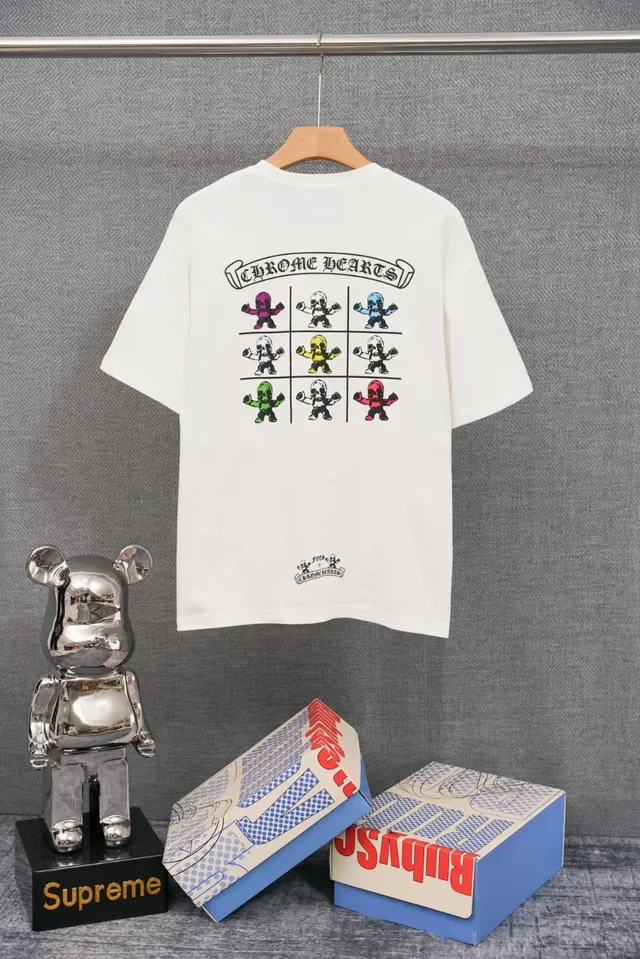 White Graphic Print Crew Neck Short Sleeve T-Shirt 4