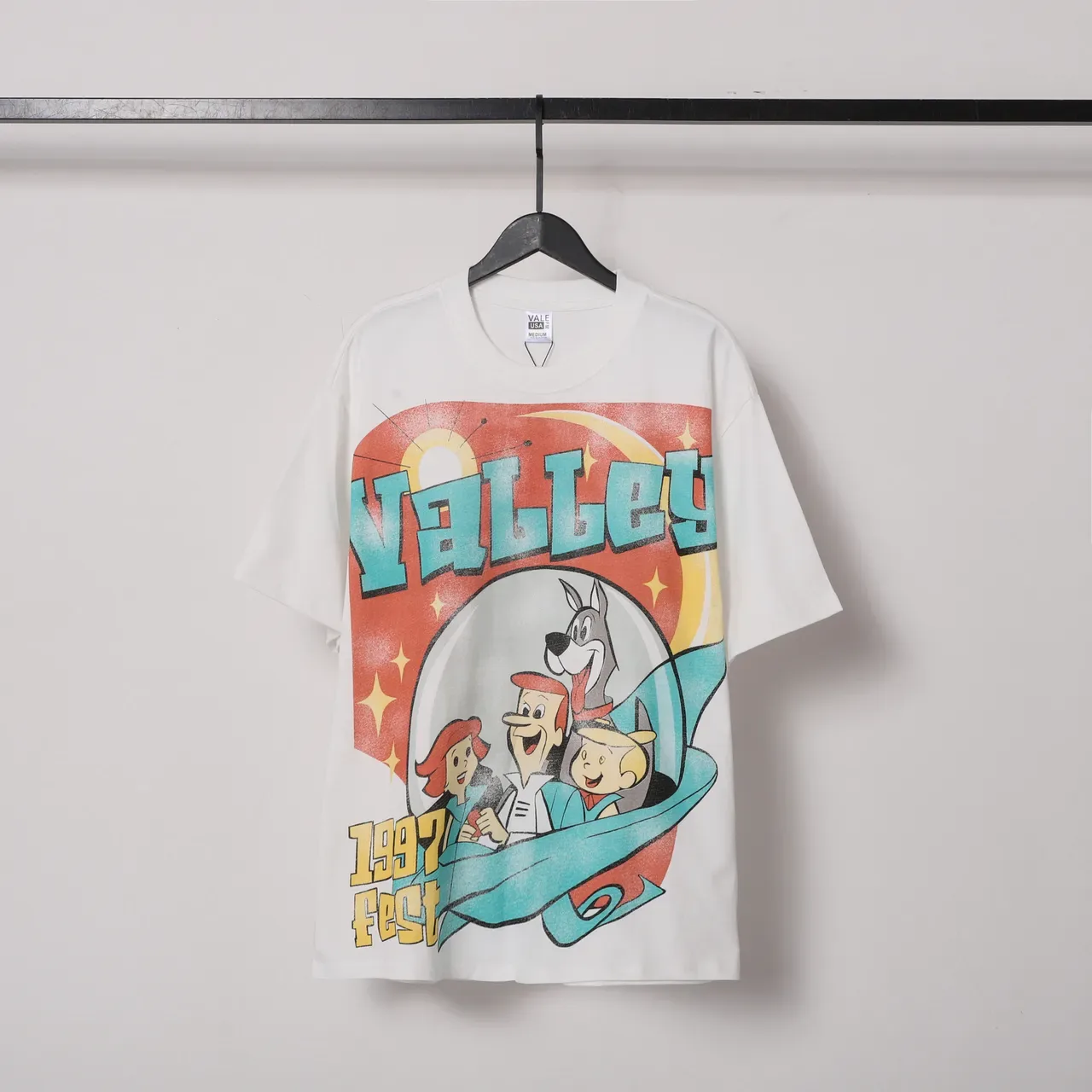 White Graphic-Print Oversized T-Shirt 2