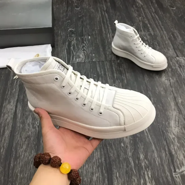 White High-Top Platform Sole Sneakers 7