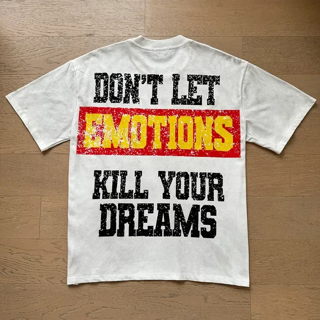 White Red Graphic-Print Oversized Fit T-Shirt 7