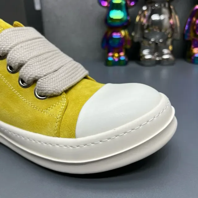 Yellow White Suede Upper Rubber Toe Cap Lifestyle Sneakers 2