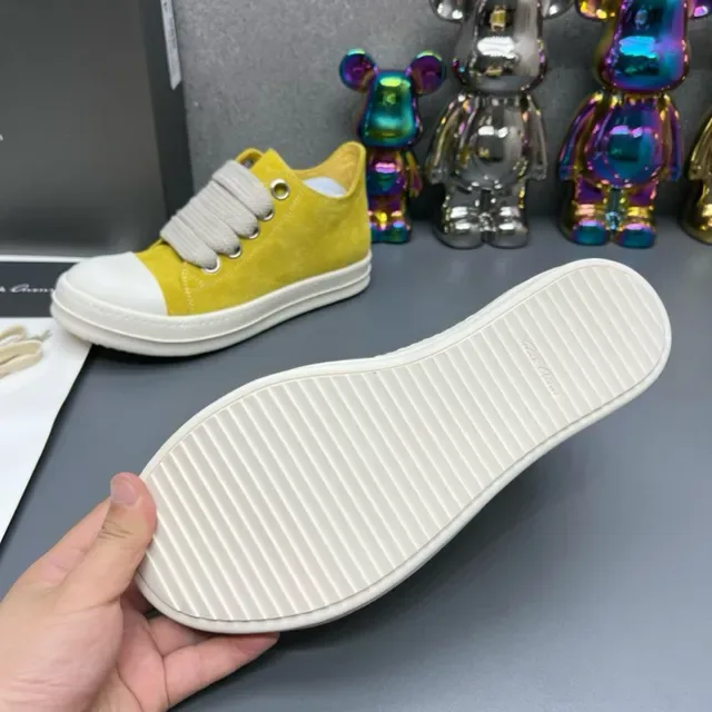 Yellow White Suede Upper Rubber Toe Cap Lifestyle Sneakers 3