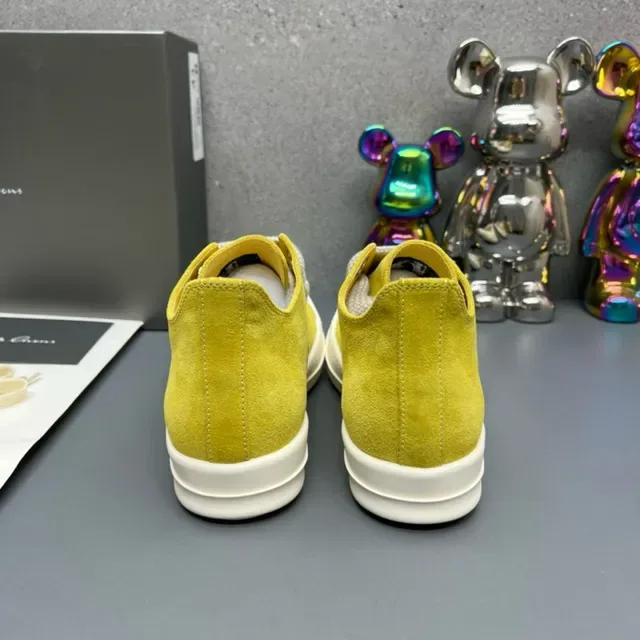 Yellow White Suede Upper Rubber Toe Cap Lifestyle Sneakers 6