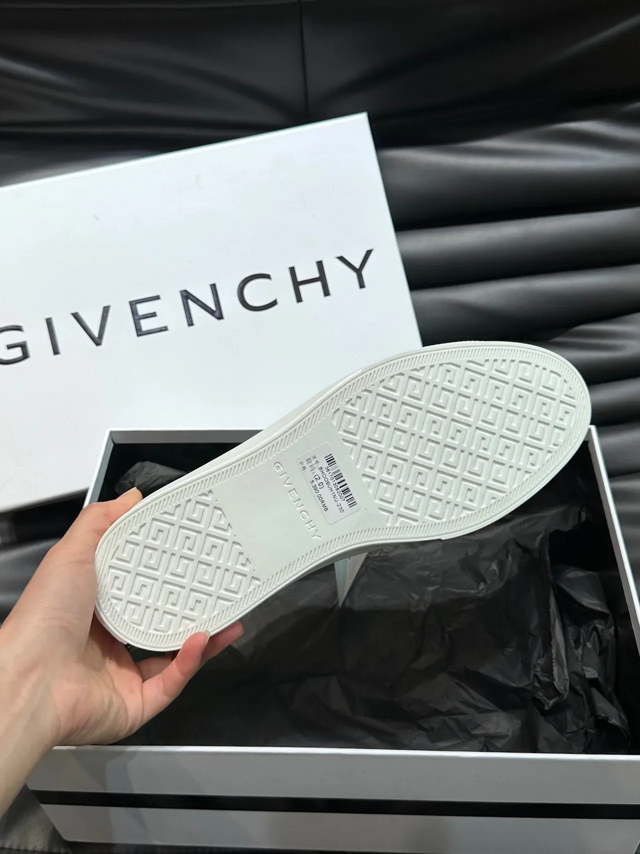 Givenchy Black White Canvas Upper Rubber Cupsole Sneakers 9