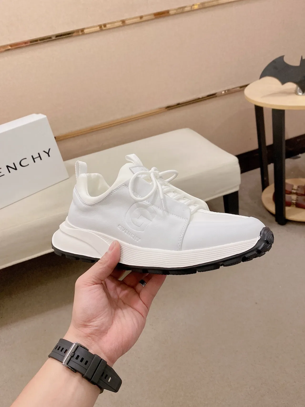 Givenchy City Sport White Embossed Logo Lifestyle Sneakers 4