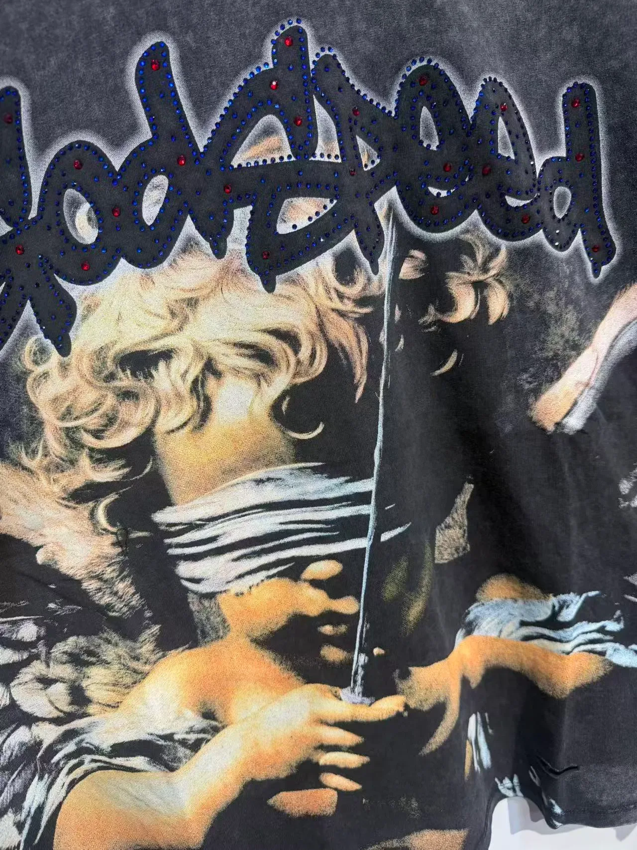 Godspeed Distressed Black Graphic Print T-Shirt 7